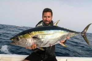 YellowFin tuna a shore jigging en Cabo Verde