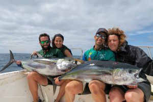 Duo de yellowfin Tuna a jigging en Isla de Sal