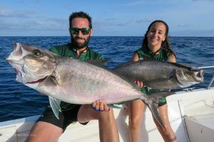 pareja de rivolianas a jigging en Cabo Verde