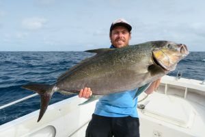 Serviola rivoliana 30 lbs a jigging en Cabo Verde